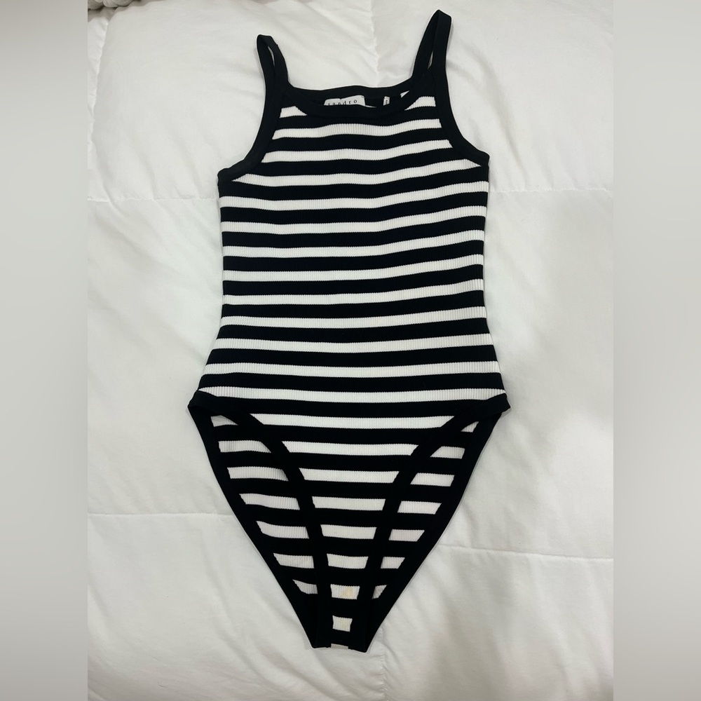 Sandro Monochrome Striped Bodysuit Size 1 (France) XS US